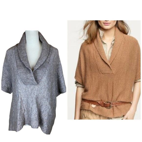 J. Crew Cropped City Sweater Alpaca Wool Beige S - Picture 1 of 7